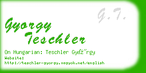 gyorgy teschler business card